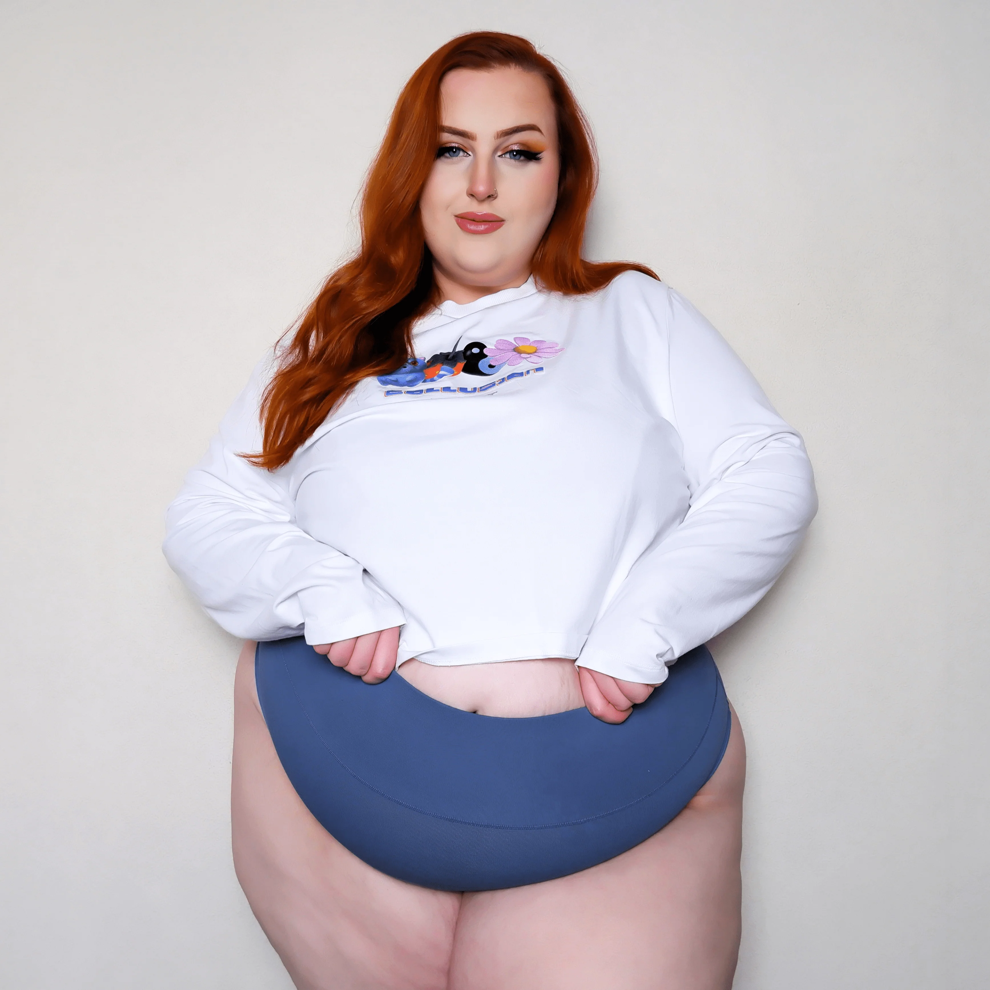 Organic Cotton Cheeky High Leg Panties -  Denim - Image 10