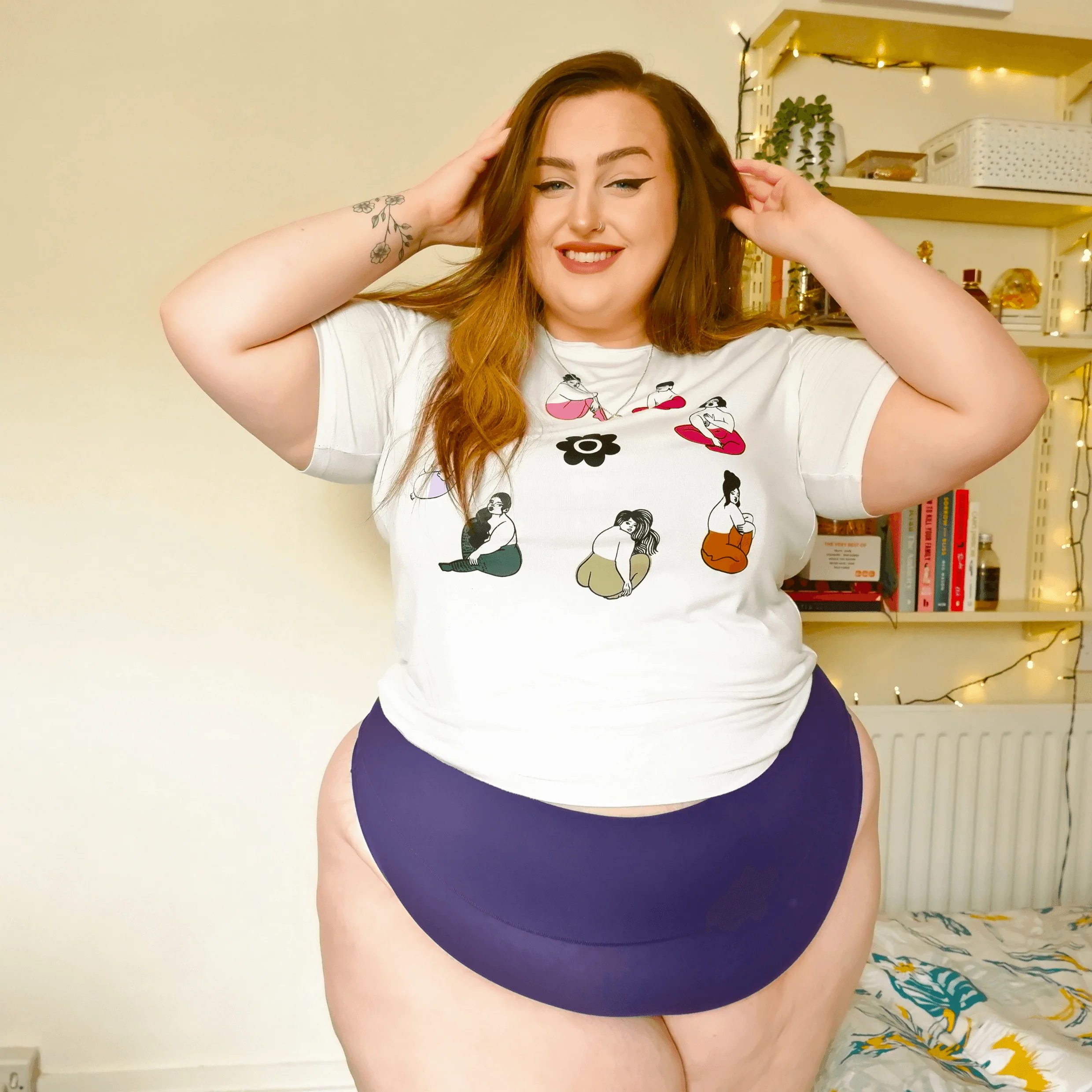 Organic Cotton Cheeky High Leg Panties - Suffragette Purple - Image 4