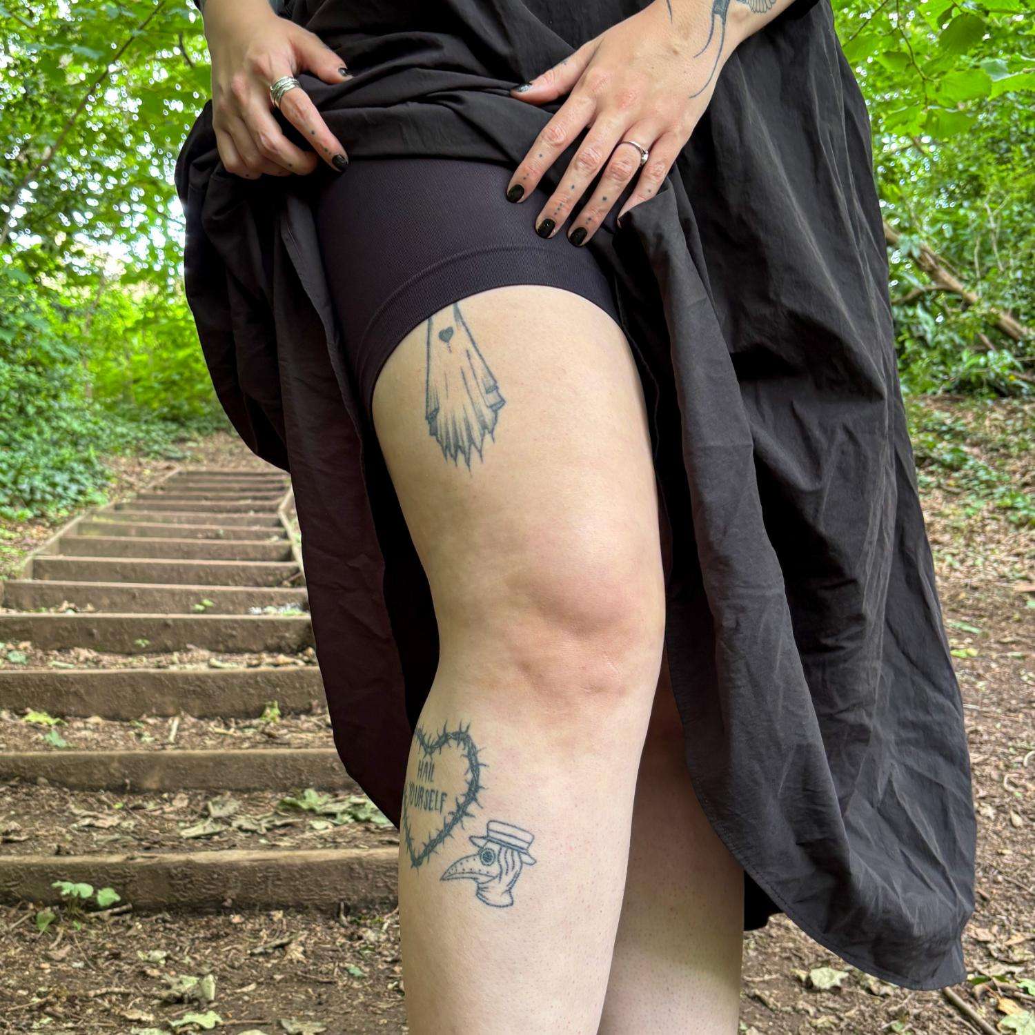Crotchless Stay Cool Chub Rub Shorts - Black - Image 9