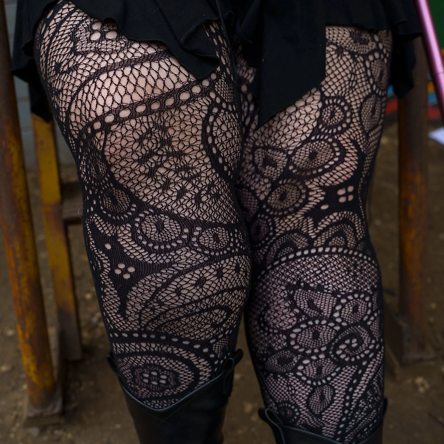 Fishnets - Botanic - Black - Image 15