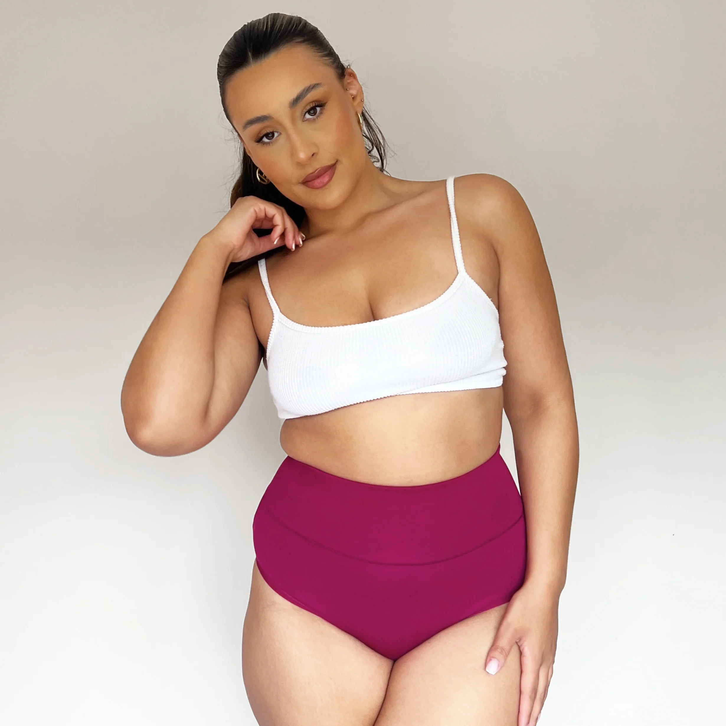 Organic Cotton Full Brief Panties - Raspberry Pie - Image 8