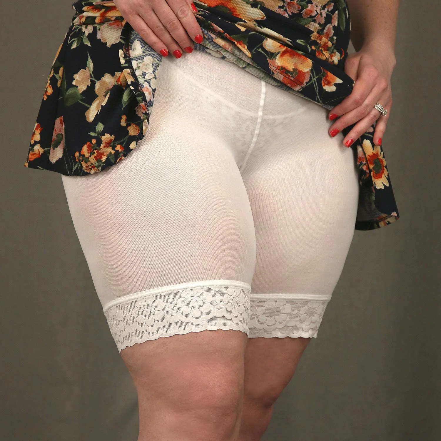 Lace Stay Cool Chub Rub Shorts - White - Image 10