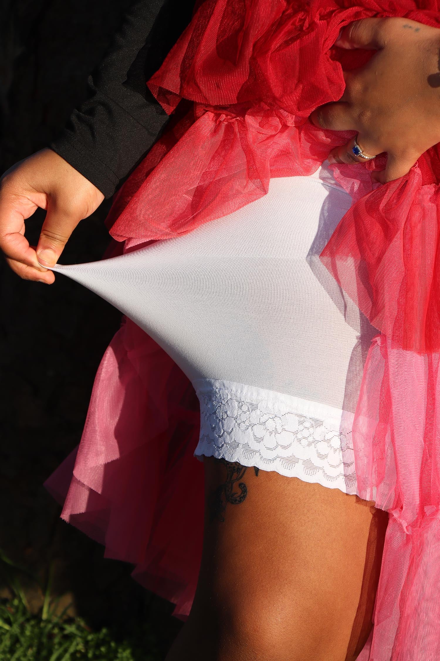 Lace Stay Cool Chub Rub Shorts - White - Image 11