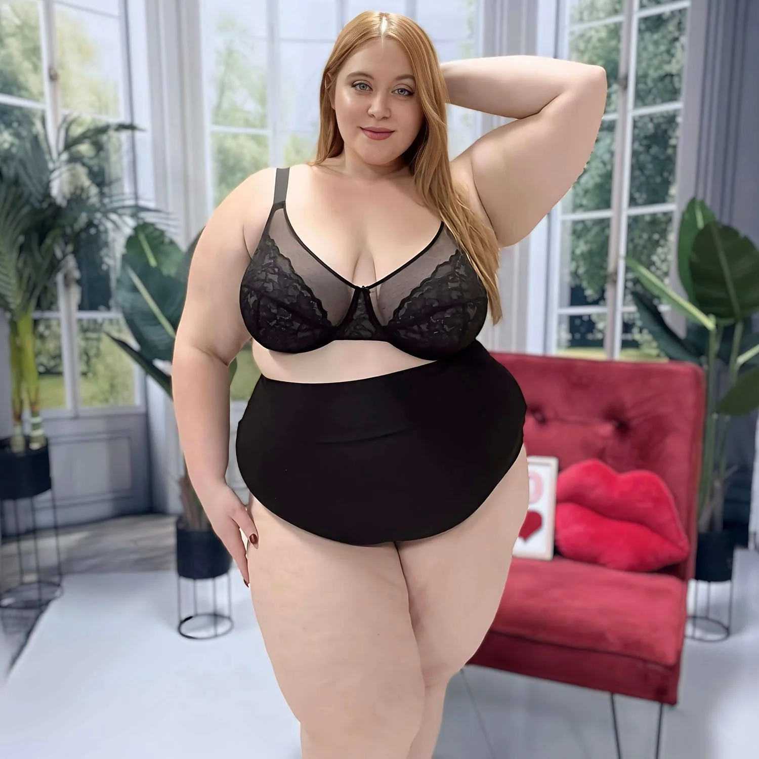 Organic Cotton Lacey Super High Waist Panties - Image 3