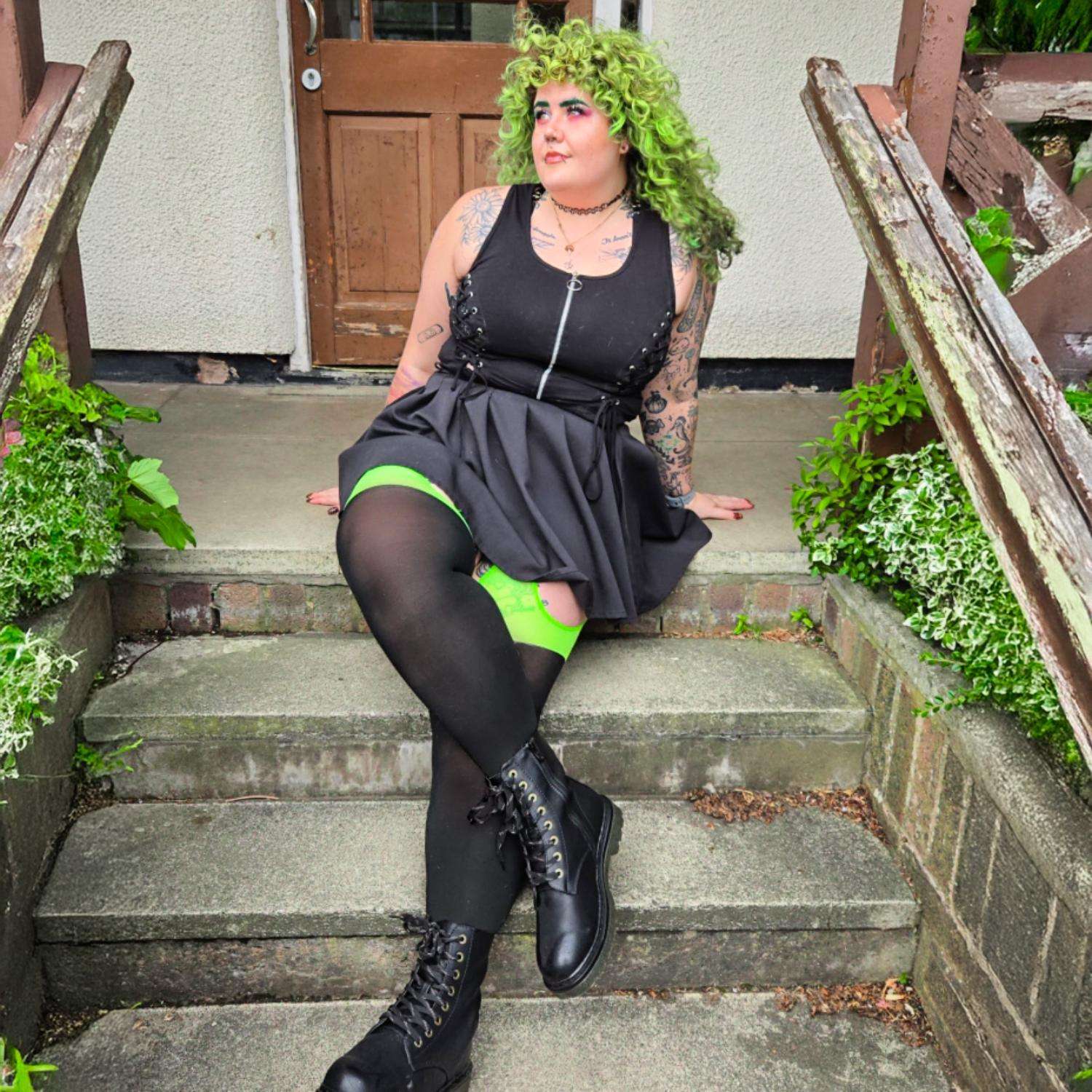 Neon Mock Garters - Wicked - Image 13