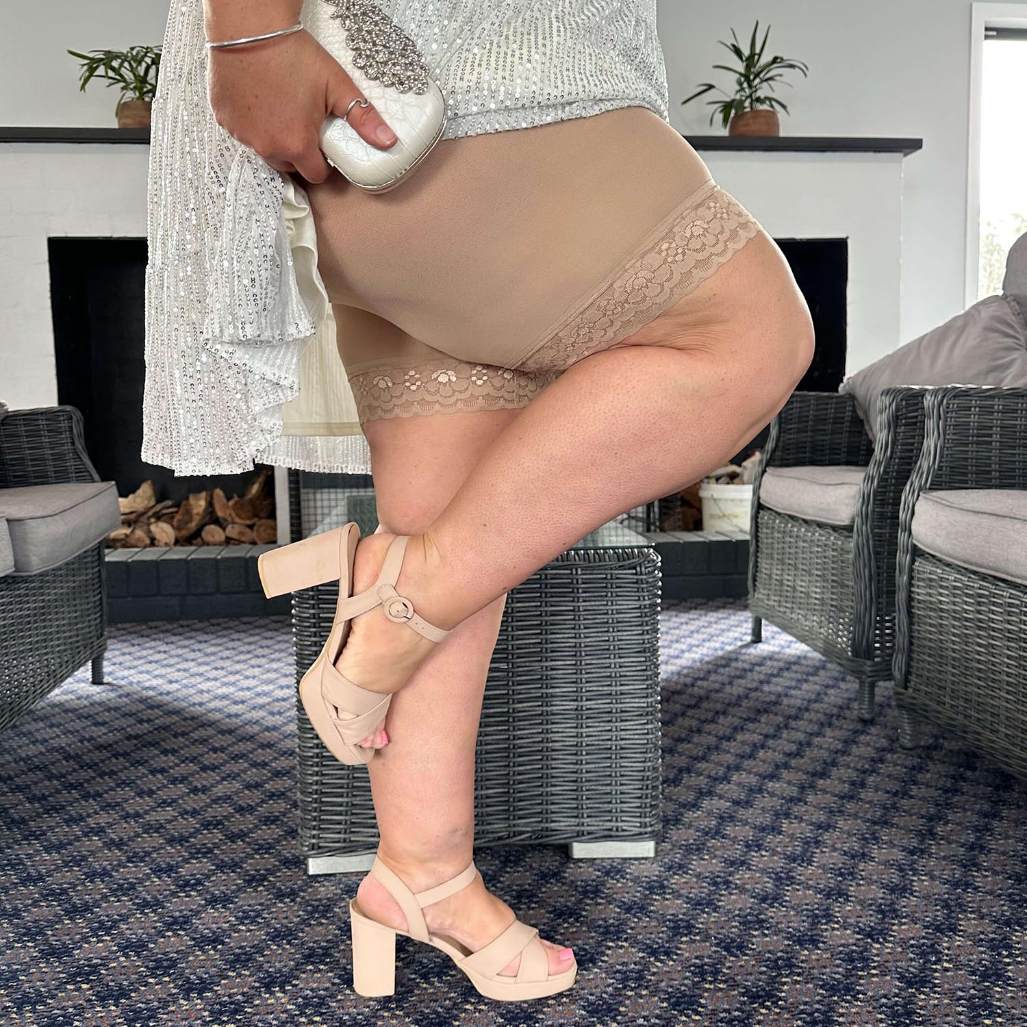 Lace Stay Cool Chub Rub Shorts - Blissful - Image 21