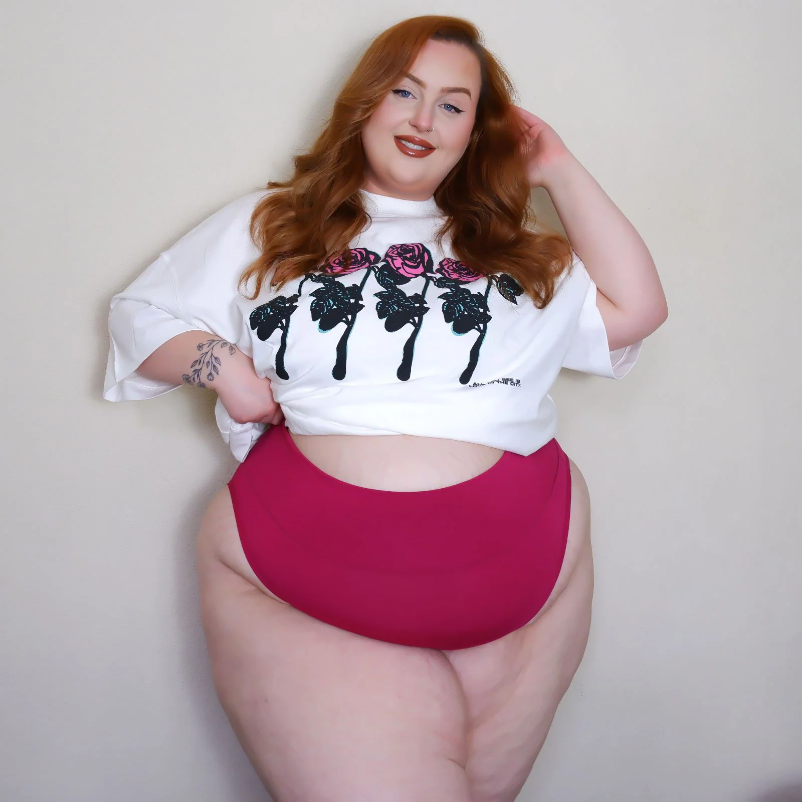 Organic Cotton Super High Leg Panties - Raspberry Pie - Image 3