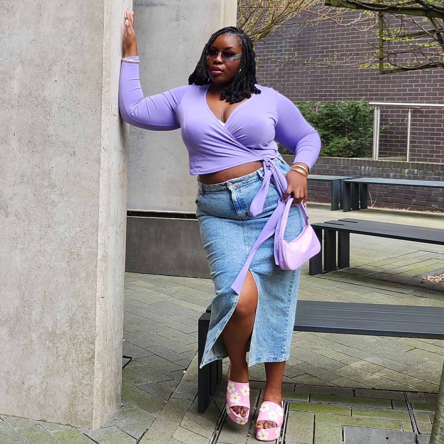 Organic Cotton Wrap Top - Lavender Fields - Image 14